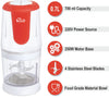 MAGGI Rio Electric Chopper For Kitchen 250 Watts Dual Speed, Copper Motor, 700 ML Capacity To Chop, Blend, Grind, Mince, Mini Food Processor Vegetables Chopper, Four Stainless Steel Blade (RED)